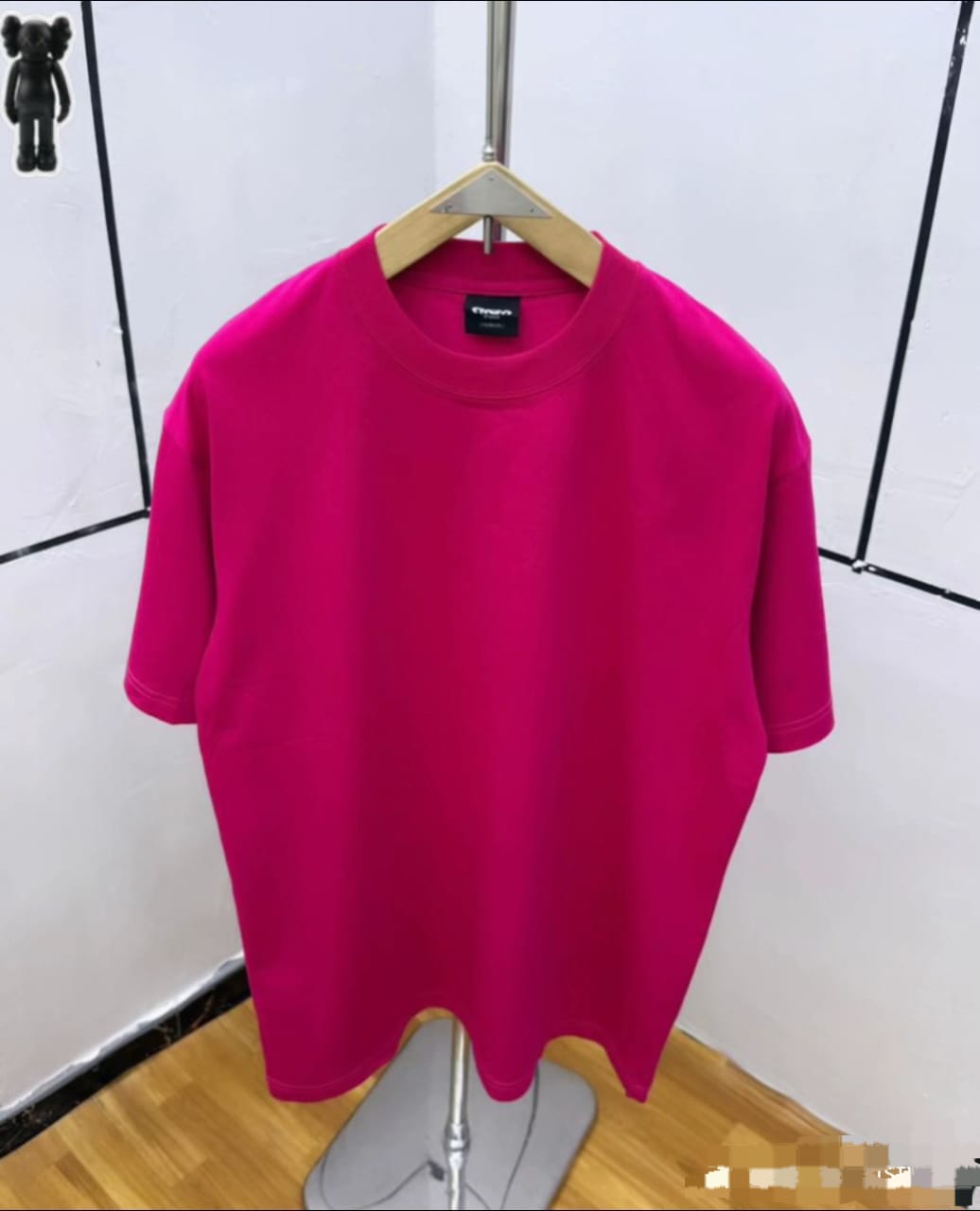 Red Plain Tee in Red